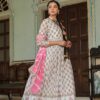 Cotton two piece gown with dupatta will beautiful embroidery - Indian outfit