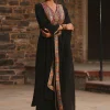 Black Crepe Kurta and Palazzo with Dupatta